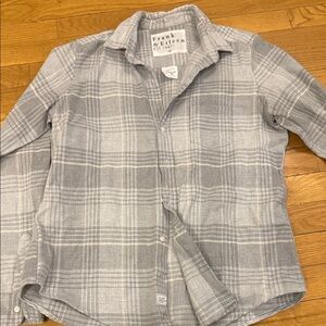 Frank & Eileen Barry Grey Plaid Button-Up Shirt